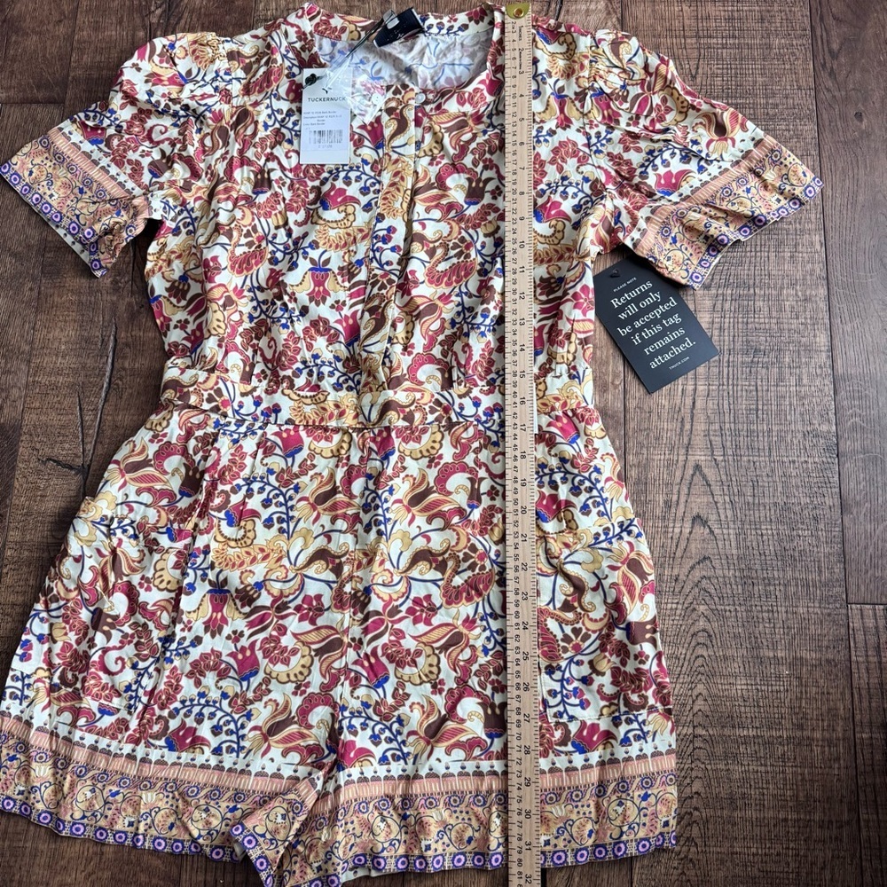 NWT Tuckernuck sun-drenched Porto Jessa romper sz Lg cottagecore coastal grandma - Picture 10 of 12